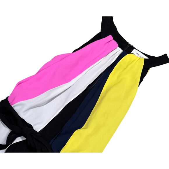 Great Jones Wide Leg Color Block Jumpsuit, Sleeveless, Pockets, size XS - Picture 5 of 8